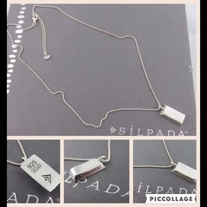 Silpada Sterling Silver Tag Necklace